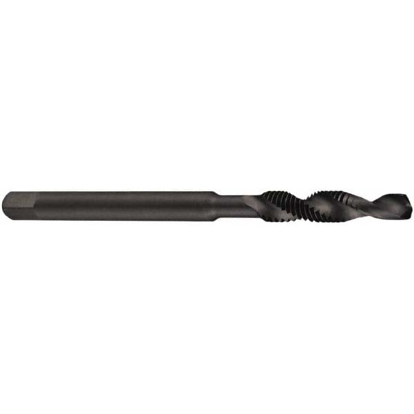 DORMER 5978330 Combination Drill Tap: 6H, 2 Flutes, High Speed Steel 