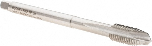 DORMER 5977945 Extension Tap: M8 x 1.25, 3 Flutes, Bright/Uncoated, Cobalt, Spiral Point Image