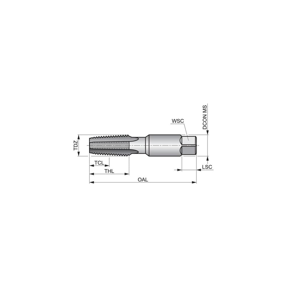 Value Collection - Standard Pipe Tap: 4-8, NPT, 10 Flutes, Carbon Steel,  Bright/Uncoated - 79772141 - MSC Industrial Supply