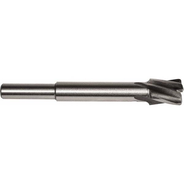 1/4" Shank, Diam, 4 Flutes, Straight Shank, Interchangeable Pilot Counterbore
