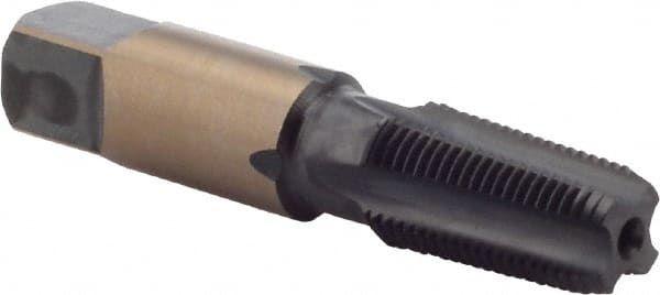 Union Butterfield 6008958 Standard Pipe Tap: 1/8-27, NPT, Semi Bottoming, 4 Flutes, High Speed Steel, Oxide Finish 