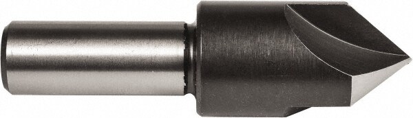 1/4" Head Diam, 3/16" Shank Diam, 3 Flute 60° High Speed Steel Countersink