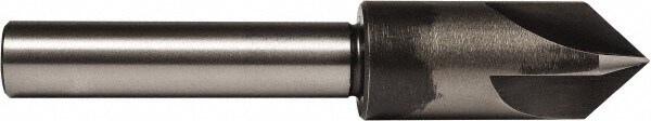 1/2" Head Diam, 1/2" Shank Diam, 4 Flute 60° High Speed Steel Countersink