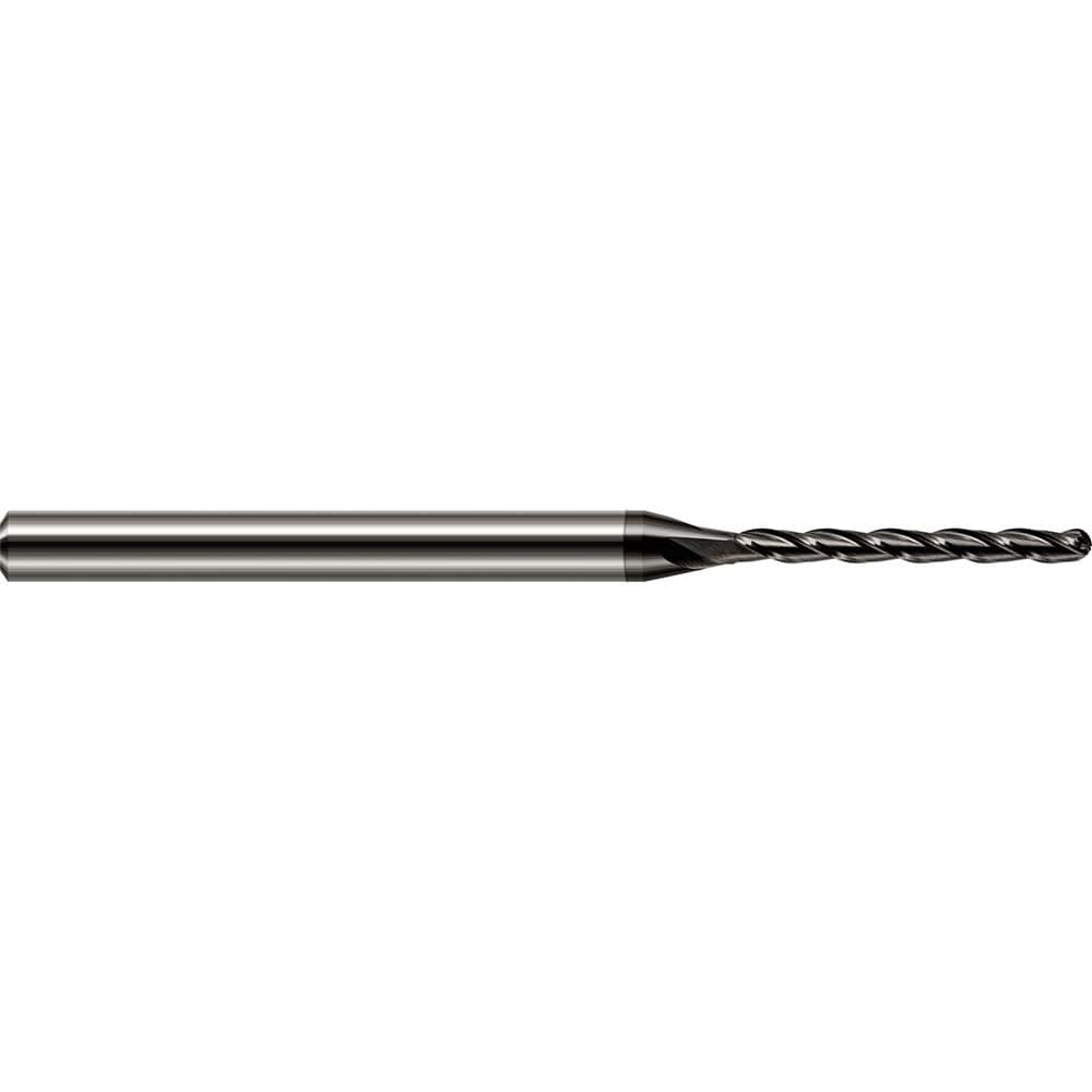 Ball End Mill: 1/32" Dia, 3/8" LOC, 3 Flute, Solid Carbide