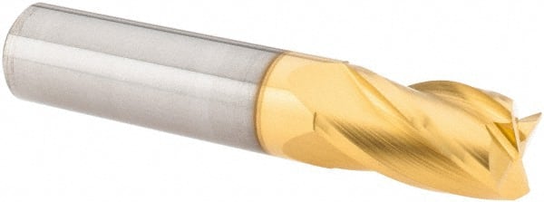 M.A. Ford. 16337500T Square End Mill: 3/8 Dia, 5/8 LOC, 3/8 Shank Dia, 2 OAL, 4 Flutes, Solid Carbide 