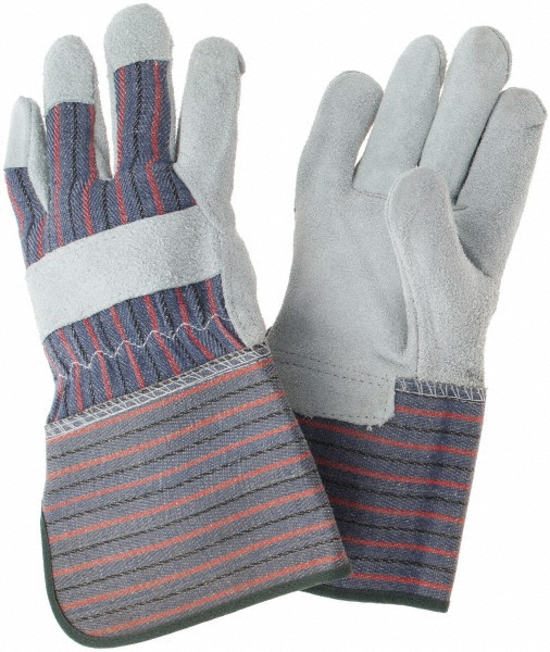 12 Pairs, Size M Split Cowhide Work Gloves