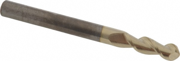 Accupro 250MM02362BNC5 Ball End Mill: 0.2362" Dia, 0.748" LOC, 2 Flute, Solid Carbide 