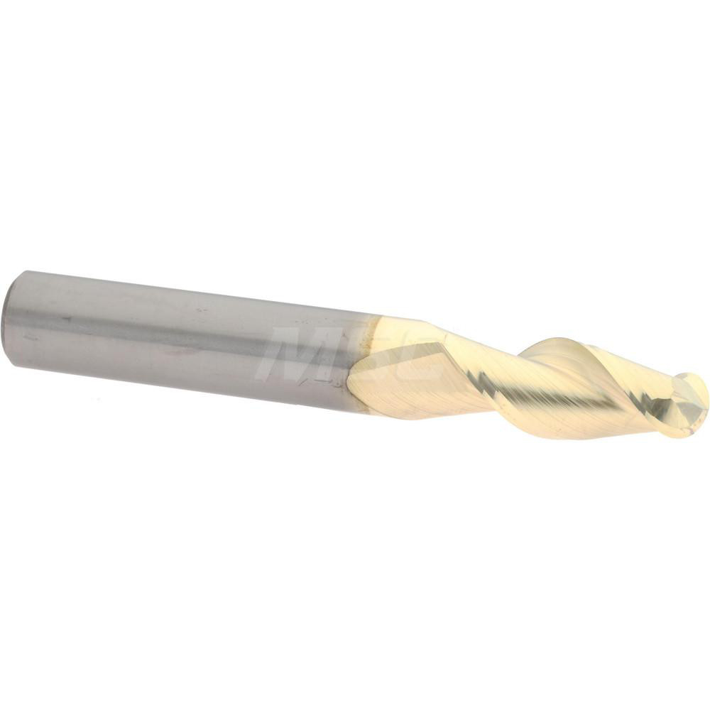 Accupro 250MM03937BNC5 Ball End Mill: 0.3937" Dia, 0.9449" LOC, 2 Flute, Solid Carbide Image