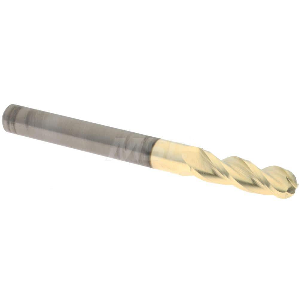 Accupro - 6mm Diam, 19mm LOC, 3 Flute Solid Carbide Ball End Mill ...