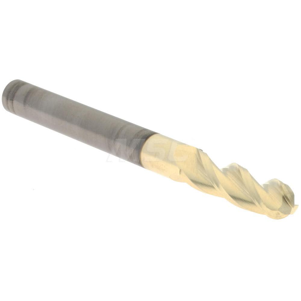 Accupro - Ball End Mill: 6.00 mm Dia, 19.00 mm LOC, 3 Flute, Solid 