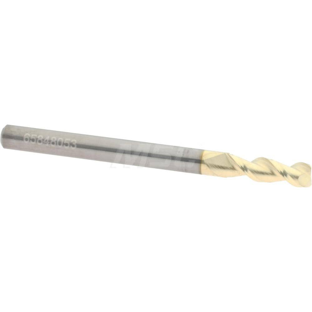 Accupro 250MM01575C5 Square End Mill: 0.1575 Dia, 0.4724 LOC, 2 Flutes, Solid Carbide 