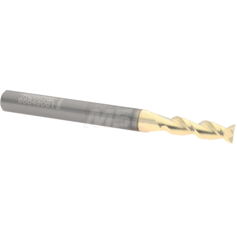 Accupro 250MM01969C5 Square End Mill: 0.197 Dia, 0.6299 LOC, 2 Flutes, Solid Carbide 