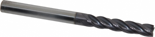 Accupro 446L2500SQC11 Square End Mill: 1/4 Dia, 1-1/4 LOC, 1/4 Shank Dia, 3 OAL, 4 Flutes, Solid Carbide Image