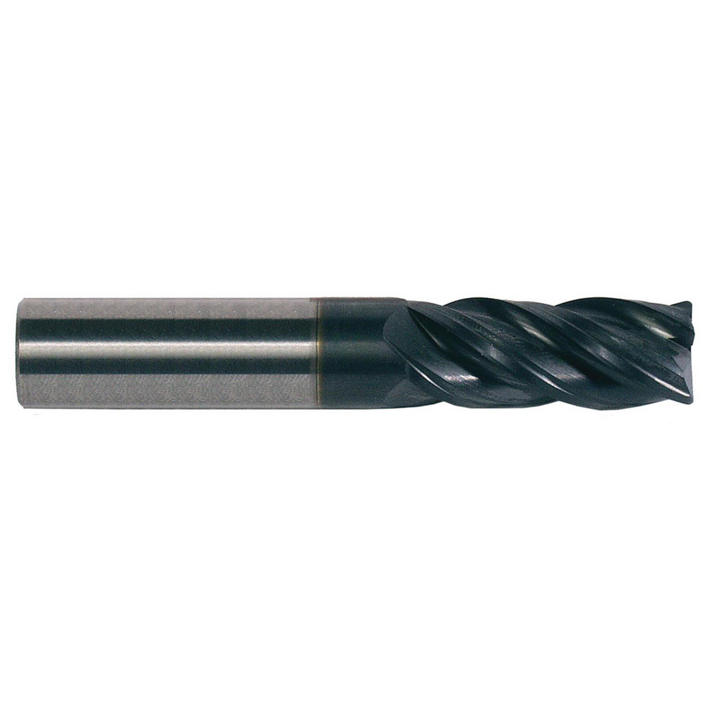 Corner Chamfer End Mill: 7/32" Dia, 3/4" LOC, 4 Flute, 0.0100" Chamfer Width, Solid Carbide - 2-1/2" OAL, 1/4" Shank Dia, nACRo Finish, Centercutting