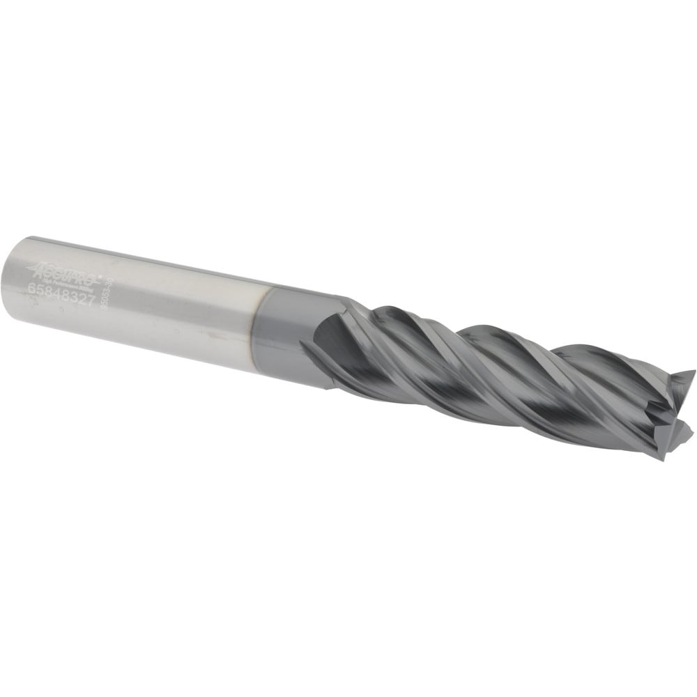 Accupro 446L6250SQC11 Square End Mill: 5/8 Dia, 2-1/4 LOC, 5/8 Shank Dia, 5 OAL, 4 Flutes, Solid Carbide Image