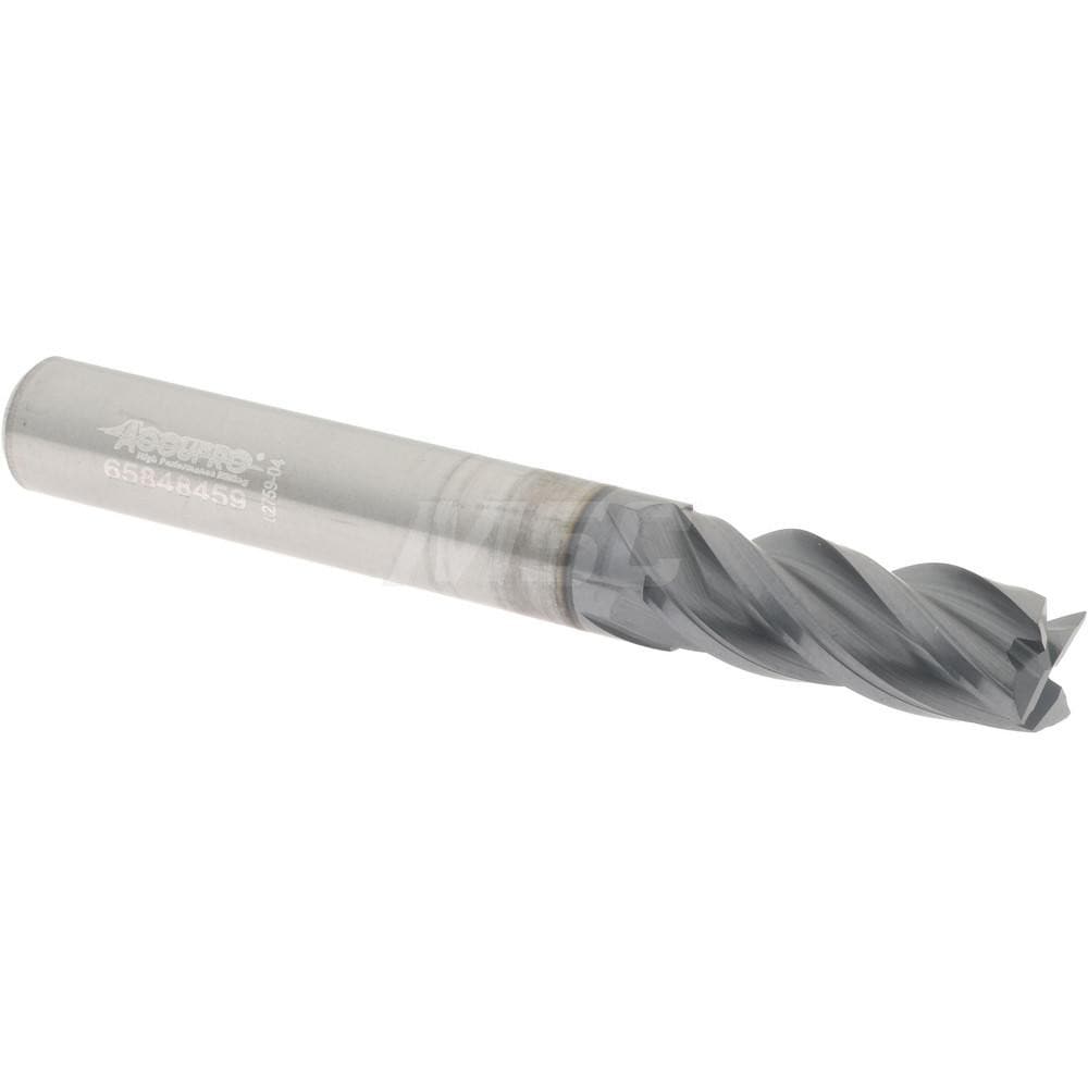 Accupro 4463125SQC11 Square End Mill: 5/16 Dia, 13/16 LOC, 5/16 Shank Dia, 2-1/2 OAL, 4 Flutes, Solid Carbide Image