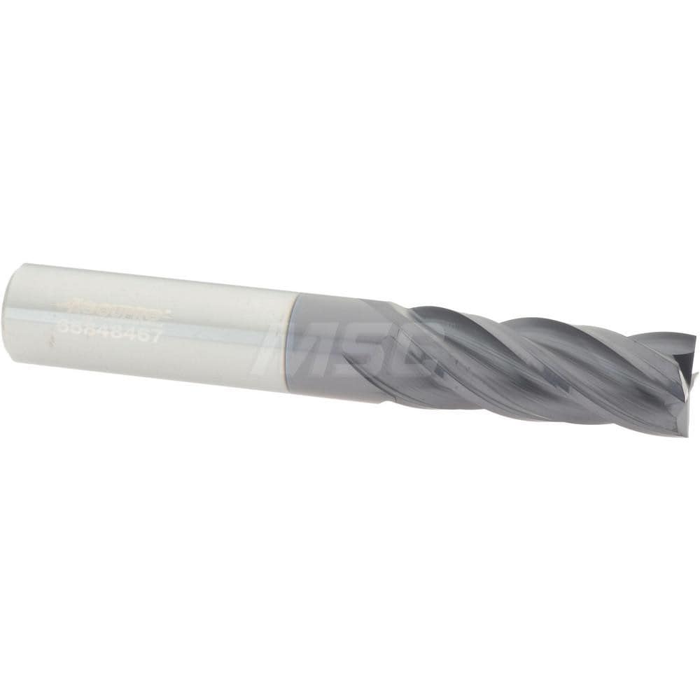 Accupro 4463750SQC11 Square End Mill: 3/8 Dia, 1 LOC, 3/8 Shank Dia, 2-1/2 OAL, 4 Flutes, Solid Carbide Image