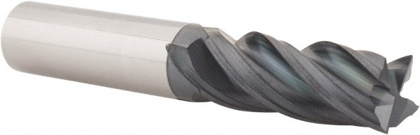 Accupro 4465000SQC11 Square End Mill: 1/2 Dia, 1-1/4 LOC, 1/2 Shank Dia, 3 OAL, 4 Flutes, Solid Carbide Image