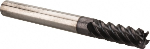 Accupro 5452500030C11 Corner Radius End Mill: 1/4" Dia, 3/4" LOC, 0.03" Radius, 5 Flutes, Solid Carbide Image