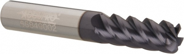 Accupro 5453750060C11 Corner Radius End Mill: 3/8" Dia, 1" LOC, 0.06" Radius, 5 Flutes, Solid Carbide Image