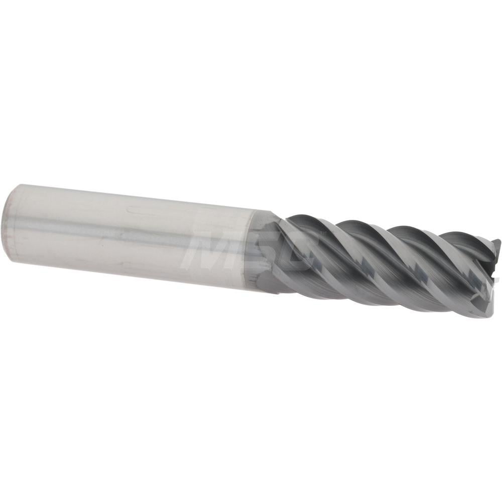 Accupro 5455000030C11 Corner Radius End Mill: 1/2" Dia, 1-1/4" LOC, 0.03" Radius, 5 Flutes, Solid Carbide Image