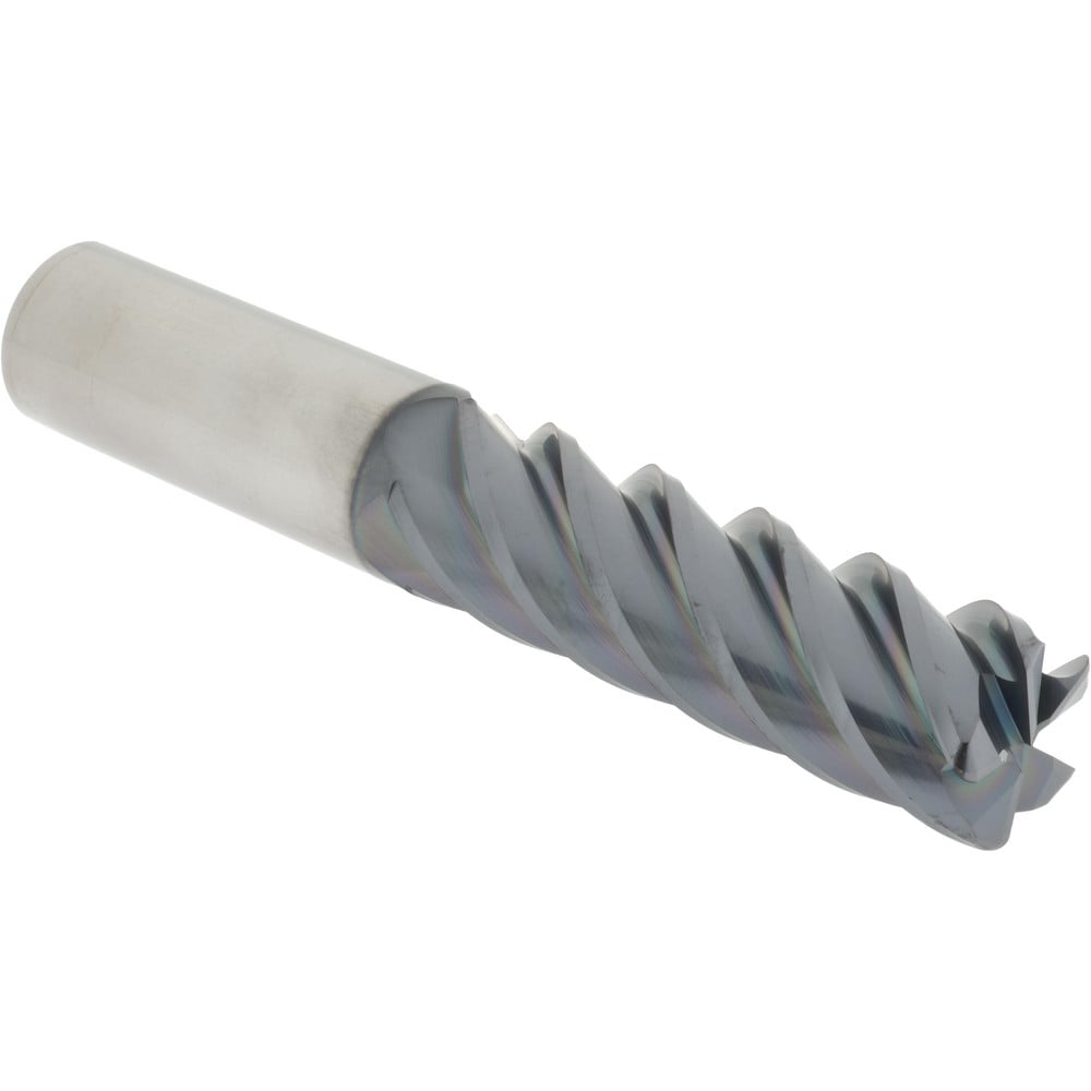 Accupro 545L1000090C11 Corner Radius End Mill: 1" Dia, 3-1/4" LOC, 0.09" Radius, 5 Flutes, Solid Carbide Image