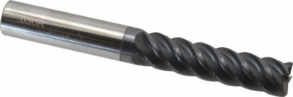 Accupro 545L5000030C11 Corner Radius End Mill: 1/2" Dia, 2" LOC, 0.03" Radius, 5 Flutes, Solid Carbide Image