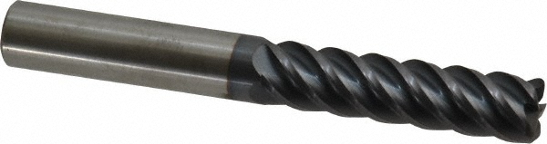 Accupro 545L5000060C11 Corner Radius End Mill: 1/2" Dia, 2" LOC, 0.06" Radius, 5 Flutes, Solid Carbide Image