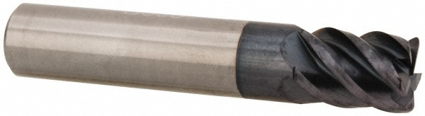 Accupro 545S3750030C11 Corner Radius End Mill: 3/8" Dia, 1/2" LOC, 0.03" Radius, 5 Flutes, Solid Carbide Image