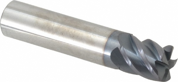 Accupro 545S6250030C11 Corner Radius End Mill: 5/8" Dia, 3/4" LOC, 0.03" Radius, 5 Flutes, Solid Carbide Image