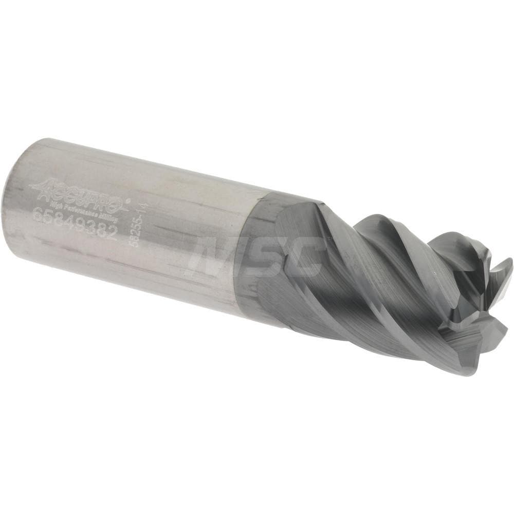 Accupro 545S7500060C11 Corner Radius End Mill: 3/4" Dia, 1" LOC, 0.06" Radius, 5 Flutes, Solid Carbide Image