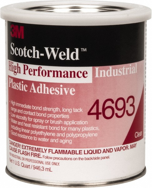32 fl oz Can Acetone Construction Adhesive - 60 min Working Time, Amber, Series 4693