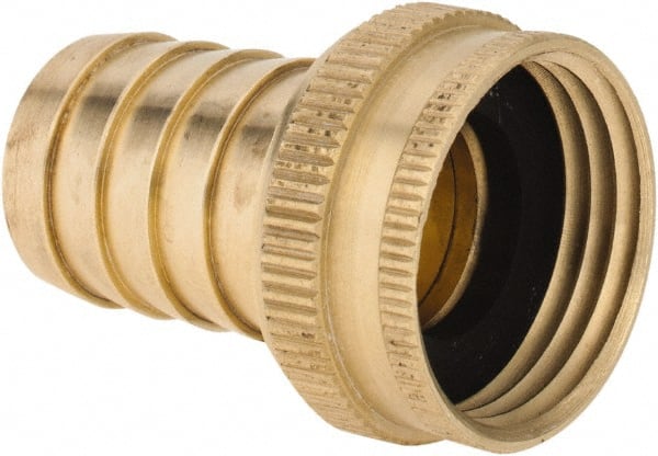 Solid Brass Garden Hose Swivel Fitting 3/4" Inch Female GHT X 1/2" Hose Barb 