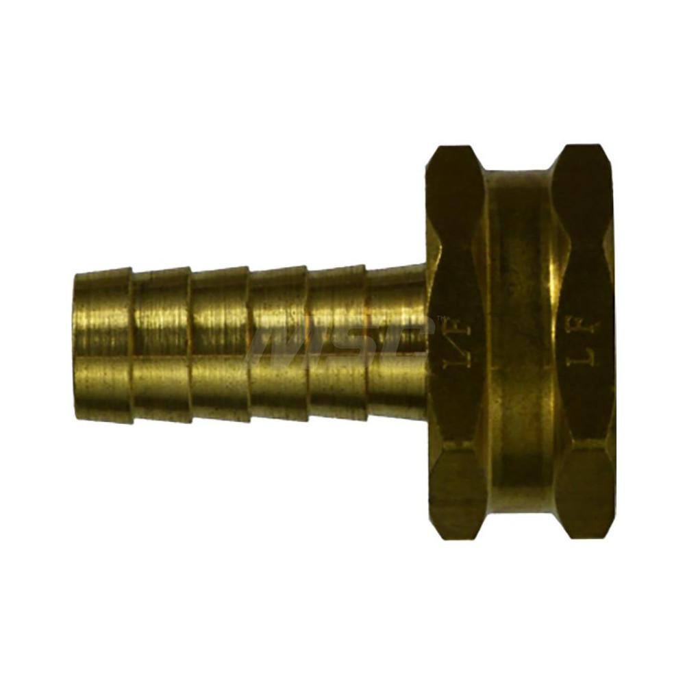 Anderson Metals Brass Garden Hose Swivel Fitting Connector 5/8 Barb x 3/4 Female Hose 