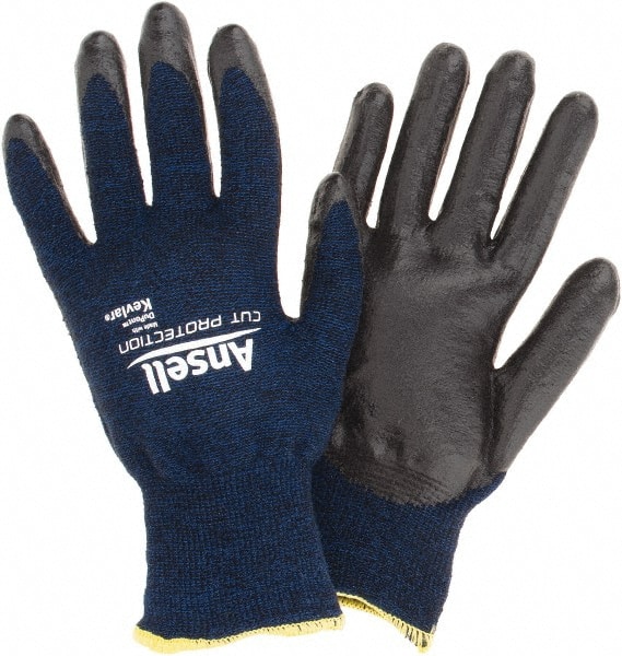 Ansell 97-505-8 Cut & Abrasion-Resistant Gloves: Size M, ANSI Cut A4, Foam Nitrile, Kevlar 