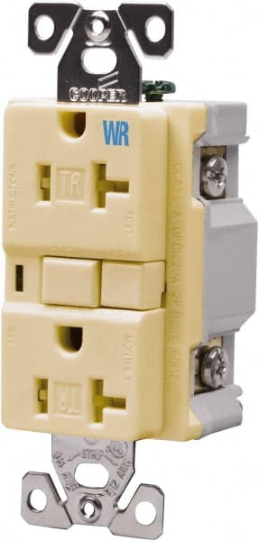 Cooper Wiring Devices TRSGFNL20V 1 Phase, 5-20R NEMA, 125 VAC, 20 Amp, Self Grounding, GFCI Receptacle 