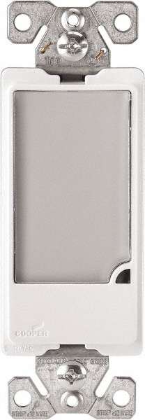 1 Pole, 120 VAC, 15 Amp, Flush Mounted, Combination Night Light - NonNEMA Configuration, Back Side Wiring, Thermoplastic Material, cULus Listed, NOM 426 Standard