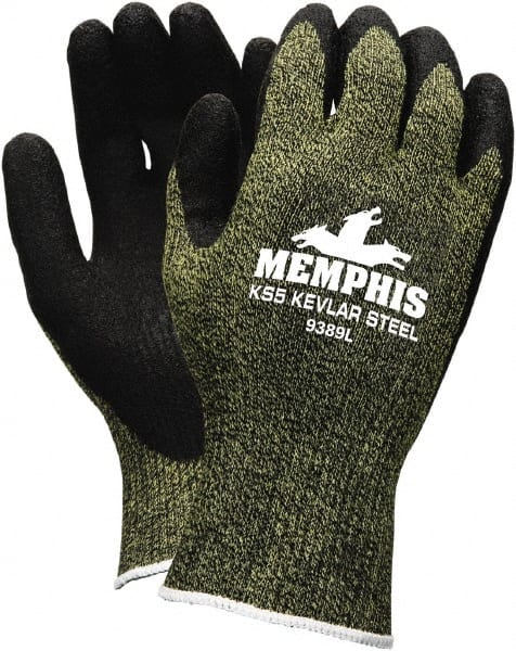 MCR SAFETY 9389L Cut & Abrasion-Resistant Gloves: Size L, ANSI Cut A4, Kevlar 