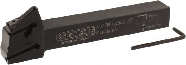Seco 2823300 0.256" Max Depth, 0.031" to 0.118" Width, External Right Hand Indexable Grooving Toolholder 