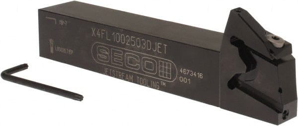 Seco 2823298 0.256" Max Depth, 0.031" to 0.118" Width, External Left Hand Indexable Grooving Toolholder 