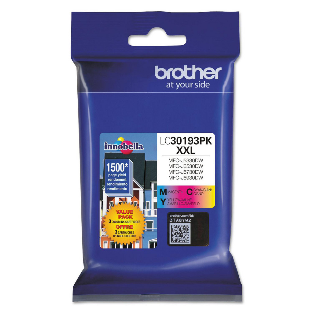 brother Office Machine Supplies: Ink/Ink Cartridges, Cyan, Magenta & Yellow, 1 per Pack - Use w/ Brother MFC-J5330DW, J6530DW, J6930DW