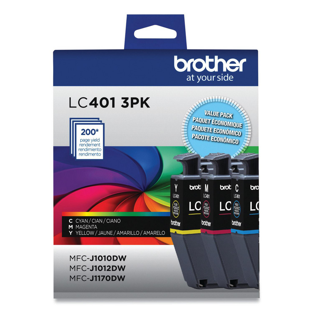 brother Office Machine Supplies: Ink/Ink Cartridges, Cyan, Magenta & Yellow, 3 per Pack - Use w/ Brother MFC-J1010DW, J1012DW, J1170DW