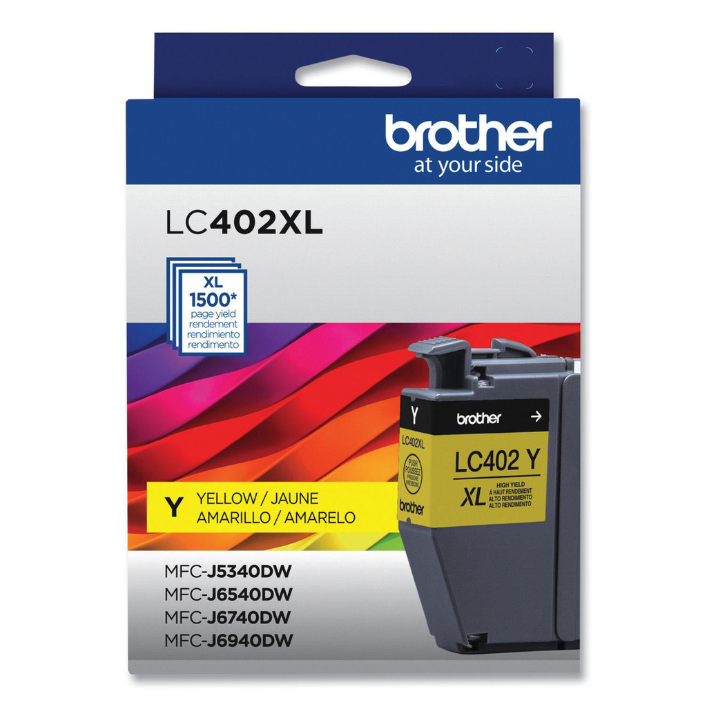 brother Office Machine Supplies: Ink/Ink Cartridges, Yellow, 1 per Pack - Use w/ Brother MFC-J5340DW, J6540DW, J6940DW | Part #BRTLC402XLYS