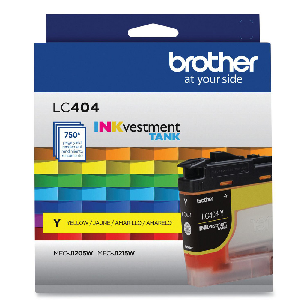 brother Office Machine Supplies: Ink/Ink Cartridges, Yellow, 1 per Pack - Use w/ Brother MFC-J1205W, J1205W XL, J1215W | Part #BRTLC404YS