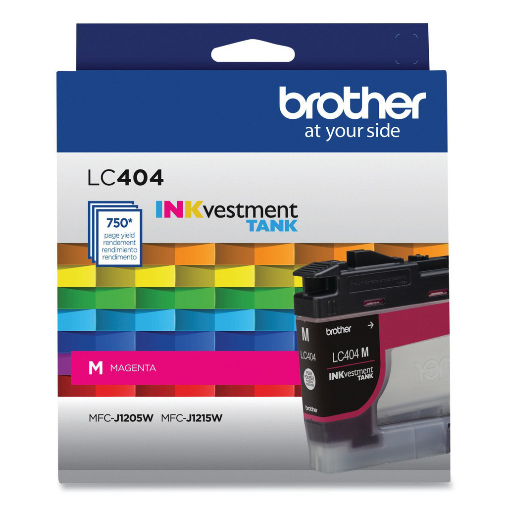 brother Office Machine Supplies: Ink/Ink Cartridges, Magenta, 1 per Pack - Use w/ Brother MFC-J1205W, J1205W XL, J1215W | Part #BRTLC404MS