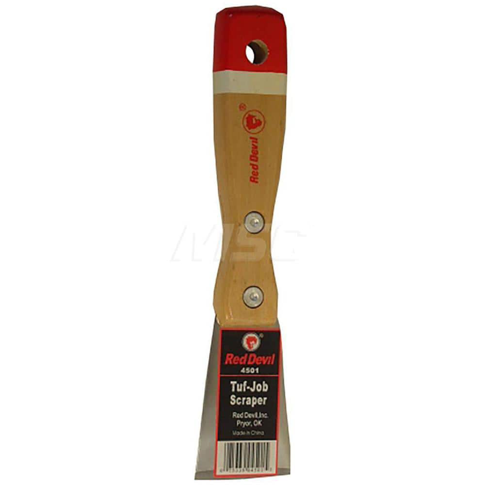 Putty & Taping Knife: Steel, 1-1/2" Wide