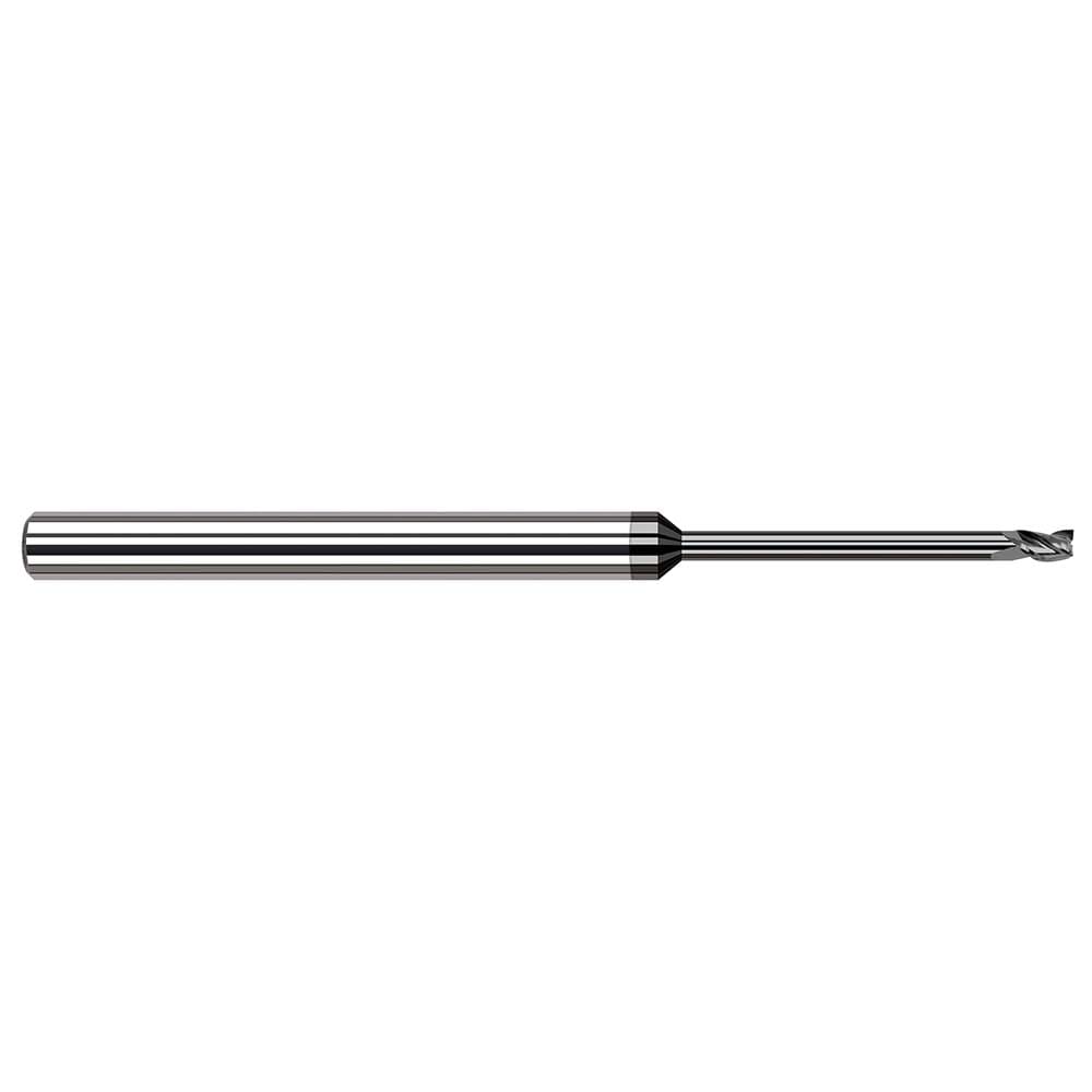 Harvey Tool 35420-C4 Square End Mill: 1/64 Dia, 1/32 LOC, 1/8 Shank Dia, 2-1/2 OAL, 3 Flutes, Solid Carbide Image