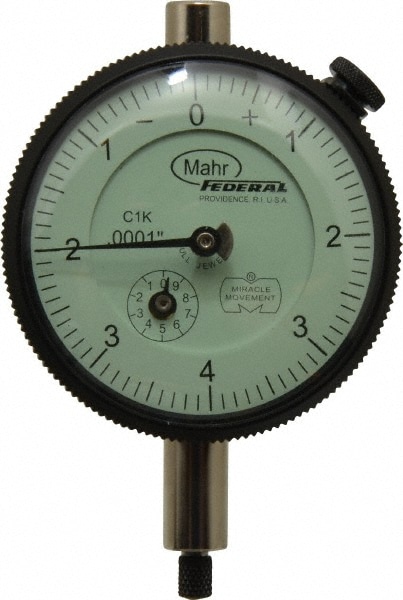 Mahr 2016589 Dial Drop Indicator: 0.02" Range, 0-8 Dial Reading, 0.0001" Graduation, 2-1/4" Dial Dia Image