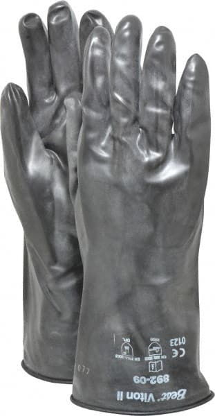Showa 892-09 Chemical Resistant Gloves: Large, 12 mil Thick, Viton, Unsupported 