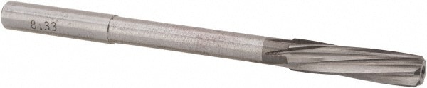 Magafor 88860008330 Chucking Reamer: 0.328" Dia, 4-5/8" OAL, 1-19/64" Flute Length, Straight Shank, Solid Carbide Image